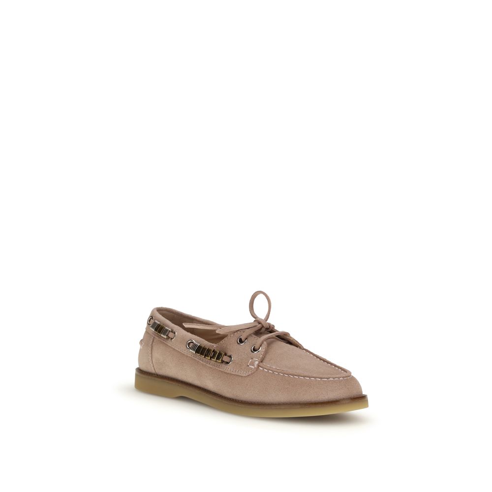 Beige Calf Leather Bos Taurus Slip-On Loafers - ventzia