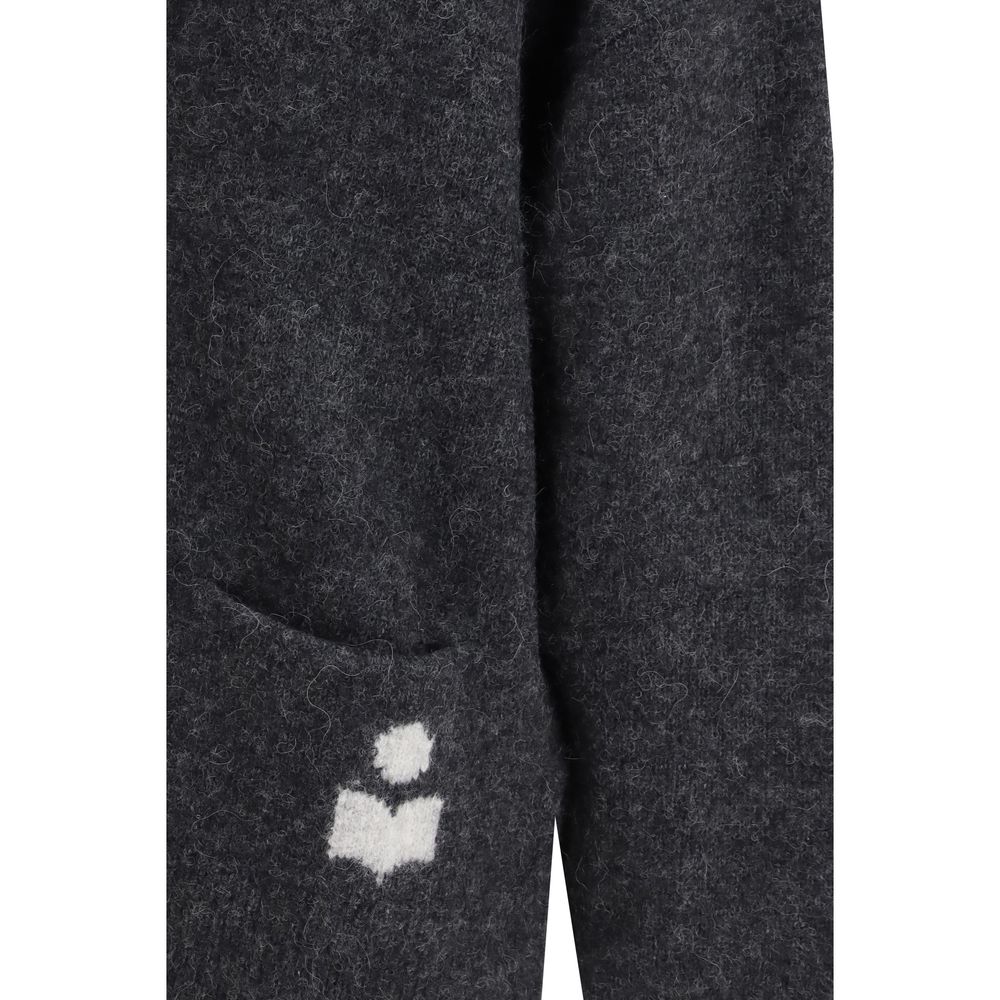 Gray Alpaca Vicugna Pacos Cardigan - ventzia