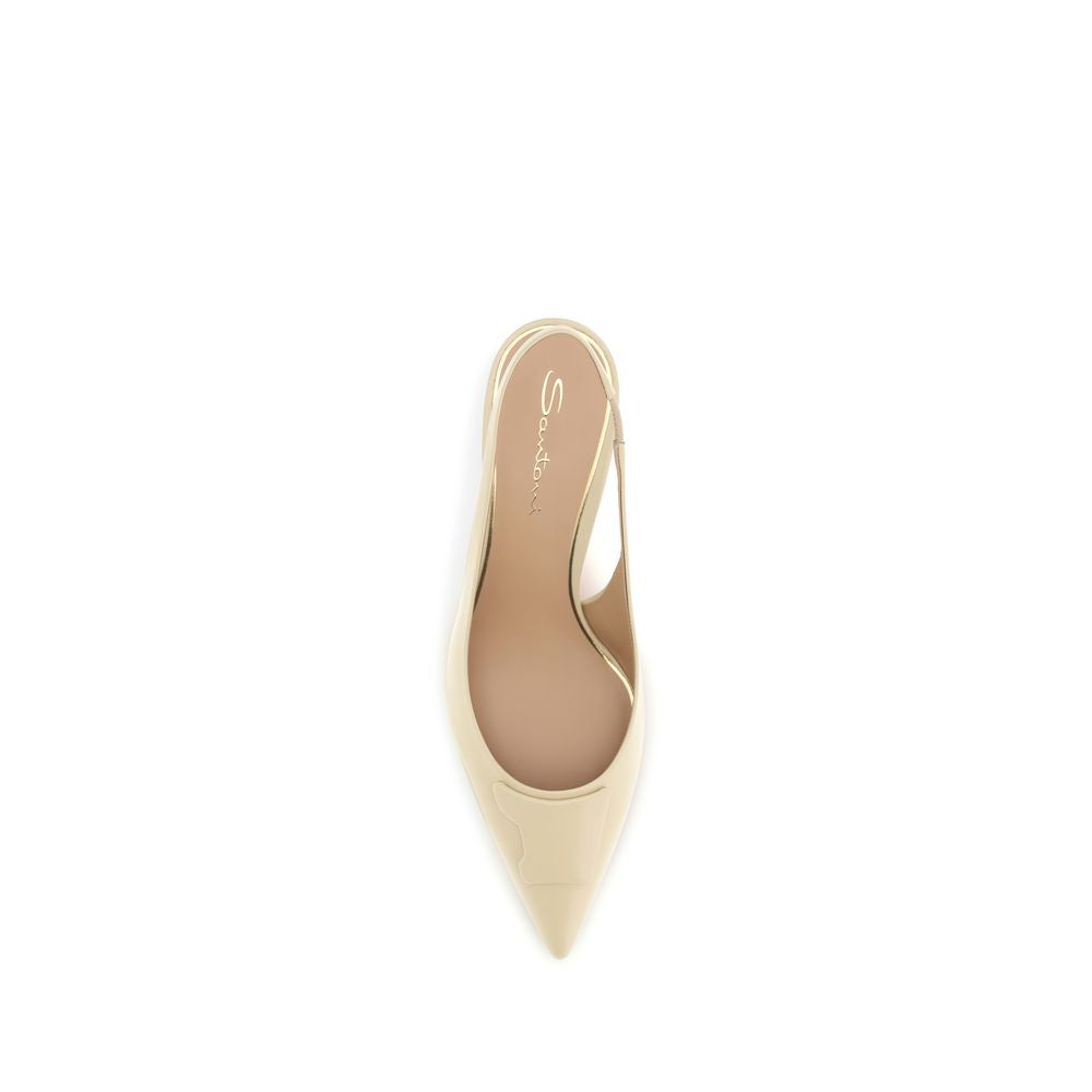 Beige Calf Leather Bos Taurus Mid Heel Pumps - ventzia