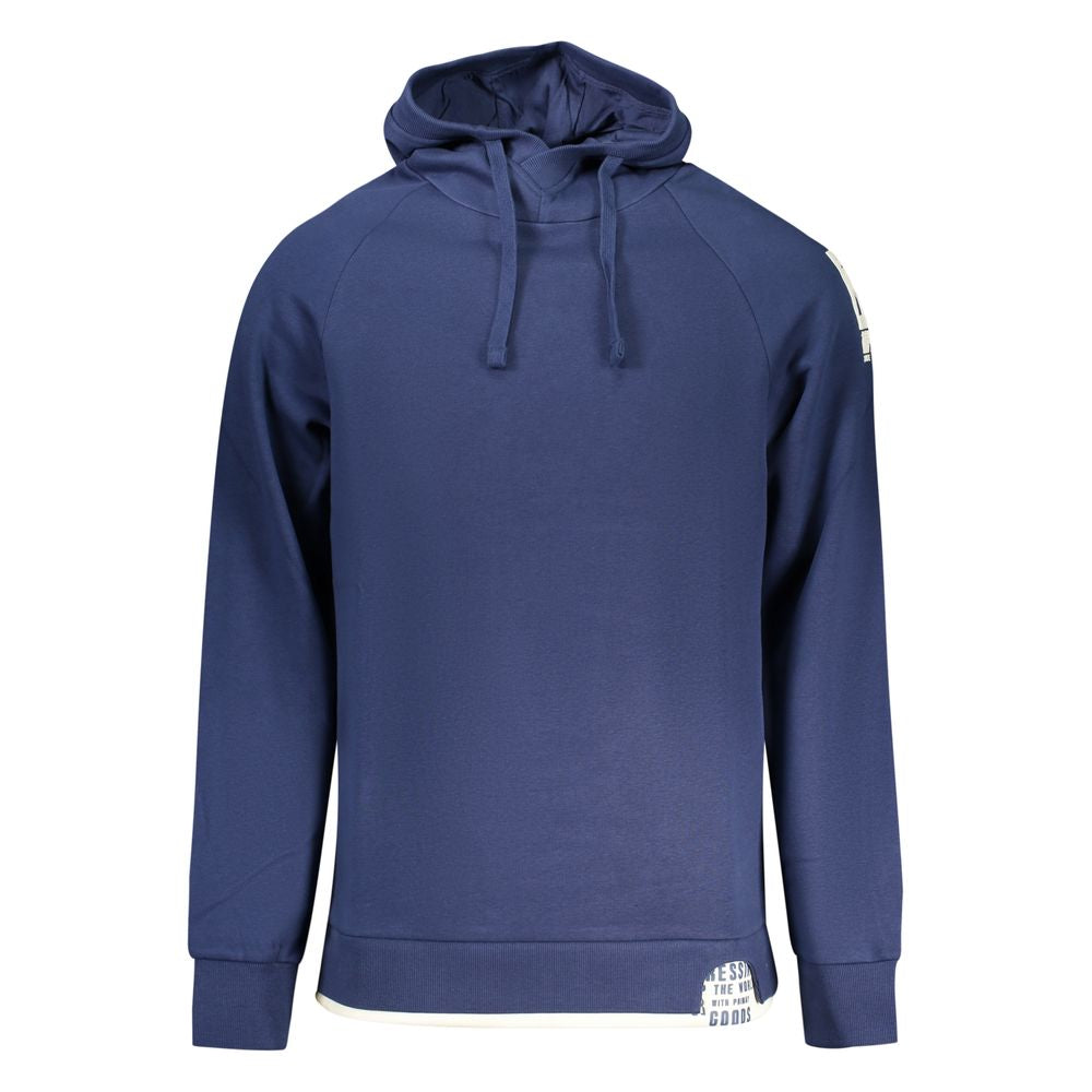 Blue Cotton Men's Sweatshirt - ventzia