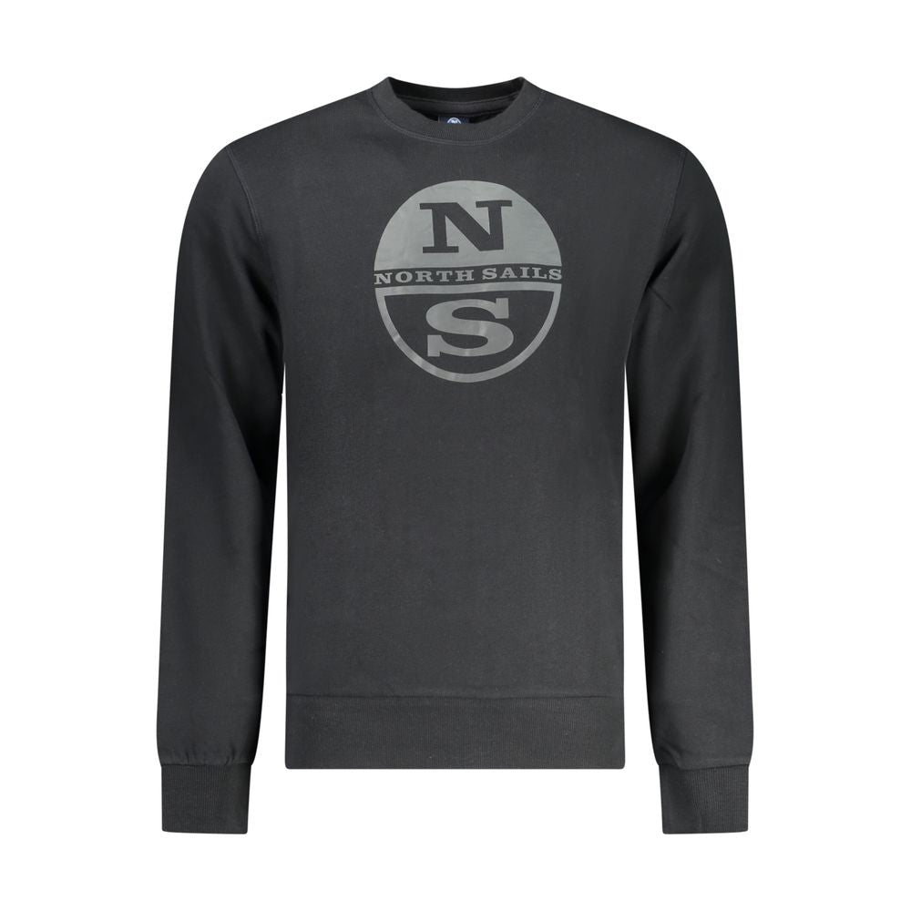 Black Cotton Men Sweatshirt - ventzia