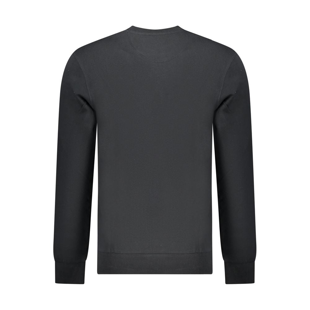 Black Cotton Men Sweatshirt - ventzia