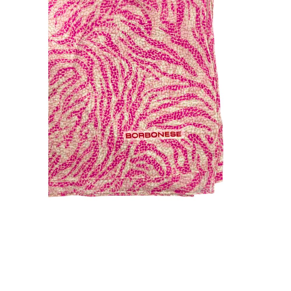 Pink Silk Women Scarf - ventzia
