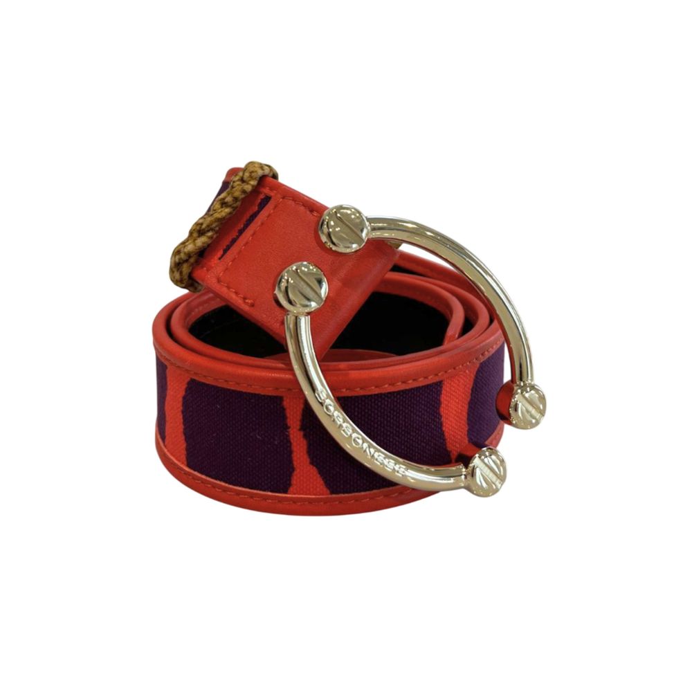 Orange Leather Women Belt - ventzia