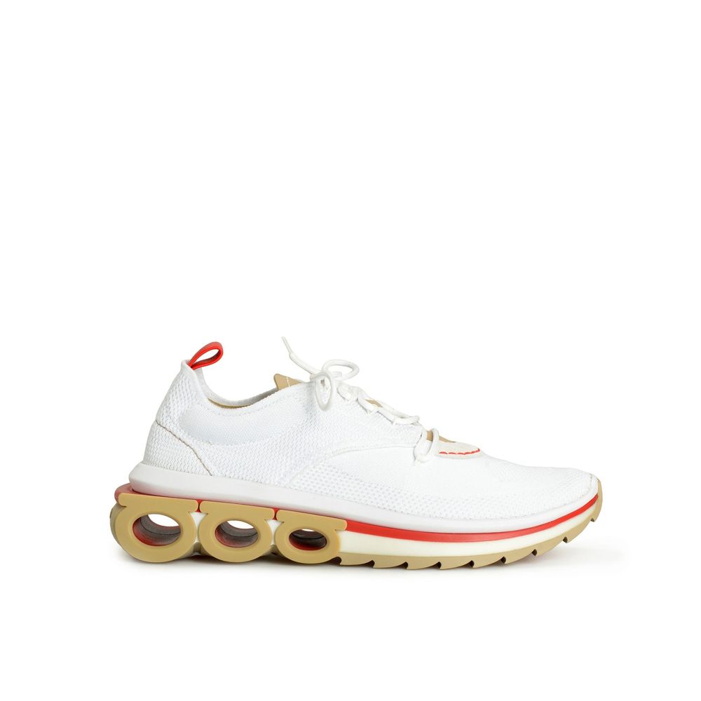 White Fabric Athletic Sneakers - ventzia