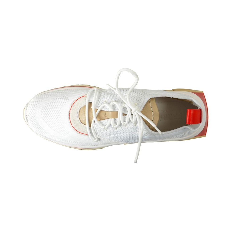 White Fabric Athletic Sneakers - ventzia