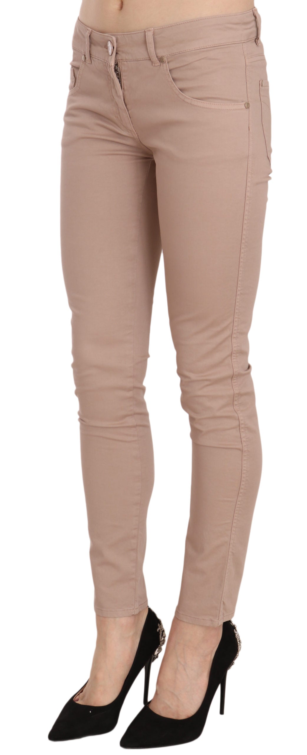 Chic Slim Fit Skinny Brown Pants - ventzia