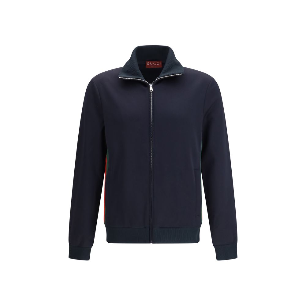 Blue Polyester Shell Jacket - ventzia