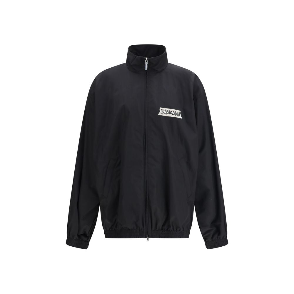 Black Cotton Shell Jacket - ventzia