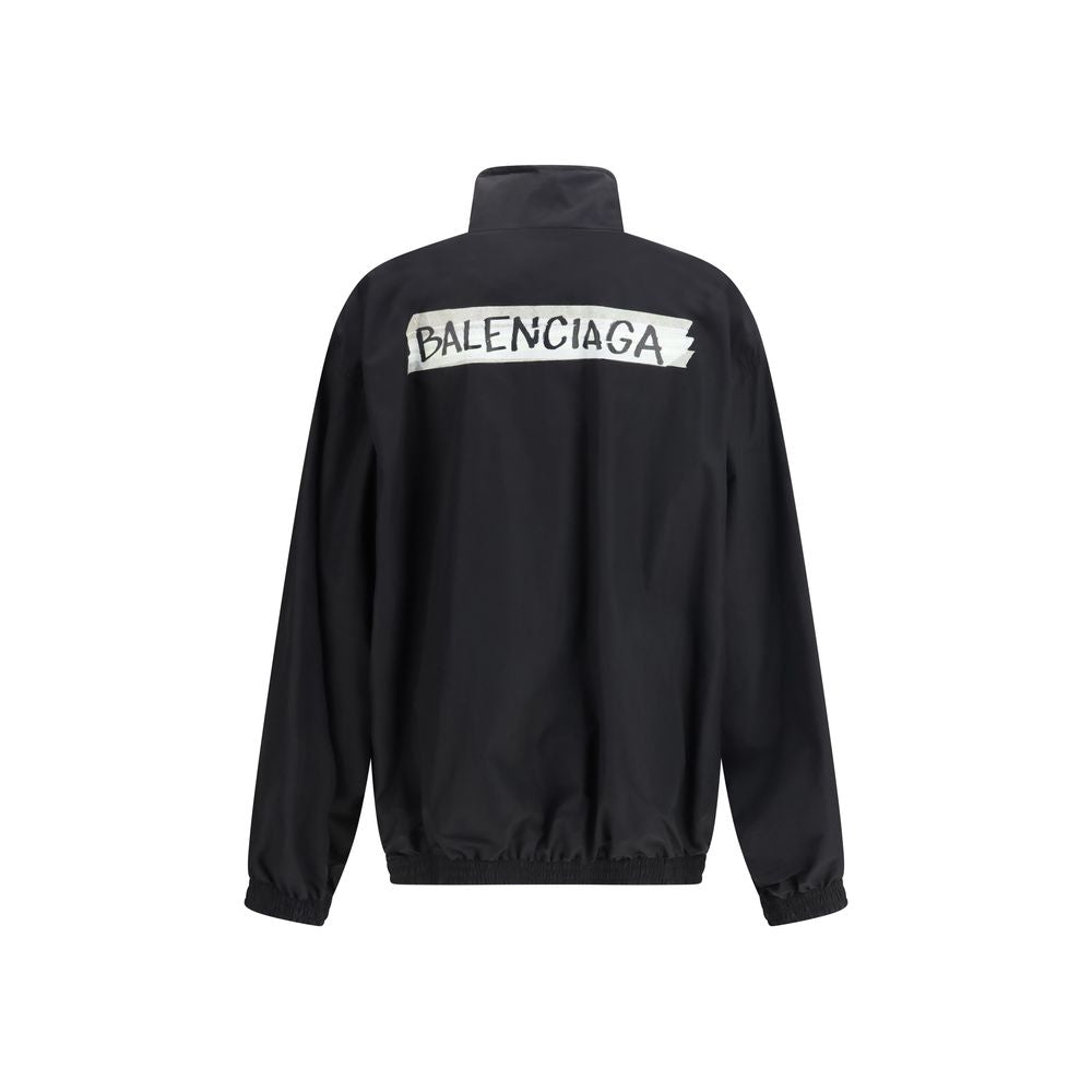 Black Cotton Shell Jacket - ventzia