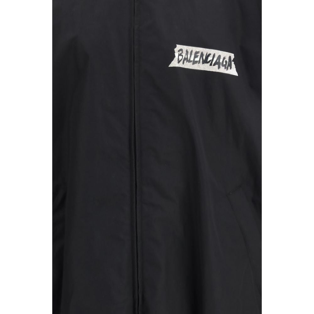 Black Cotton Shell Jacket - ventzia