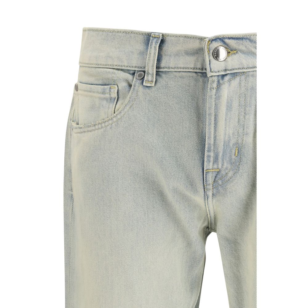 Beige Cotton Bootcut Jeans - ventzia