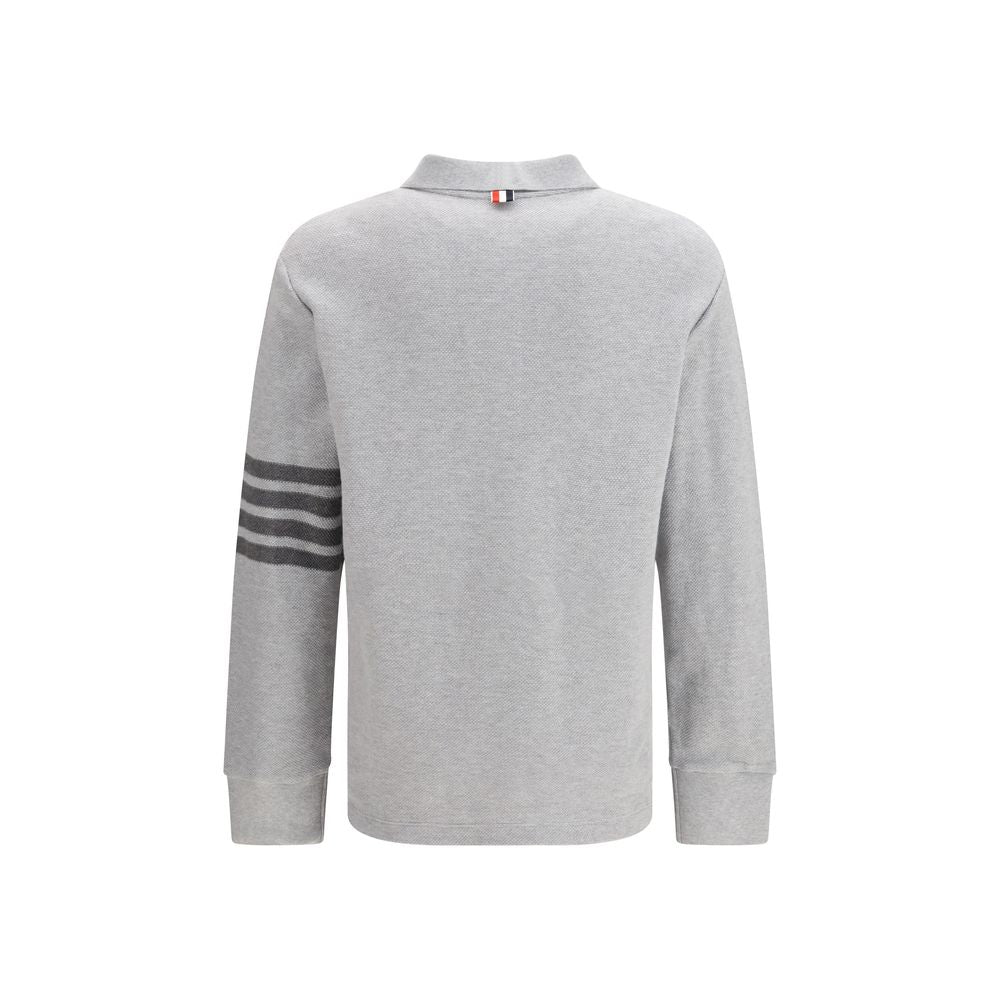 Gray Cotton Polo Shirt - ventzia