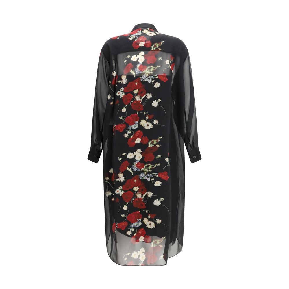 Black Silk Casual Dress - ventzia
