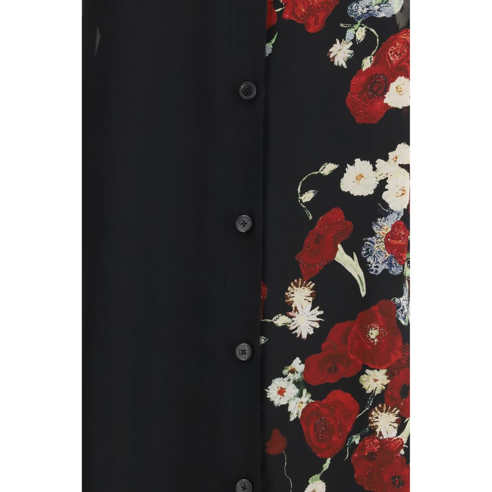 Black Silk Casual Dress - ventzia