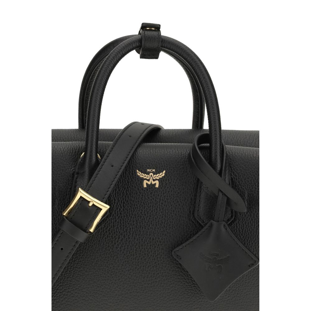 Black Calf Leather Bos Taurus Handbag - ventzia