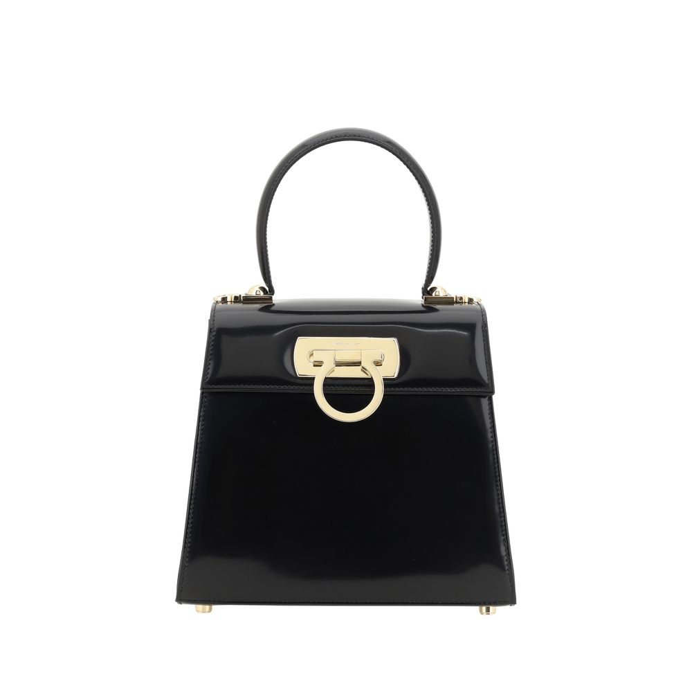 Black Calf Leather Bos Taurus Handbag - ventzia