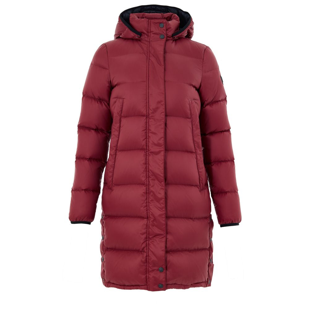 Bordeaux Cotton Full-Length Jacket - ventzia