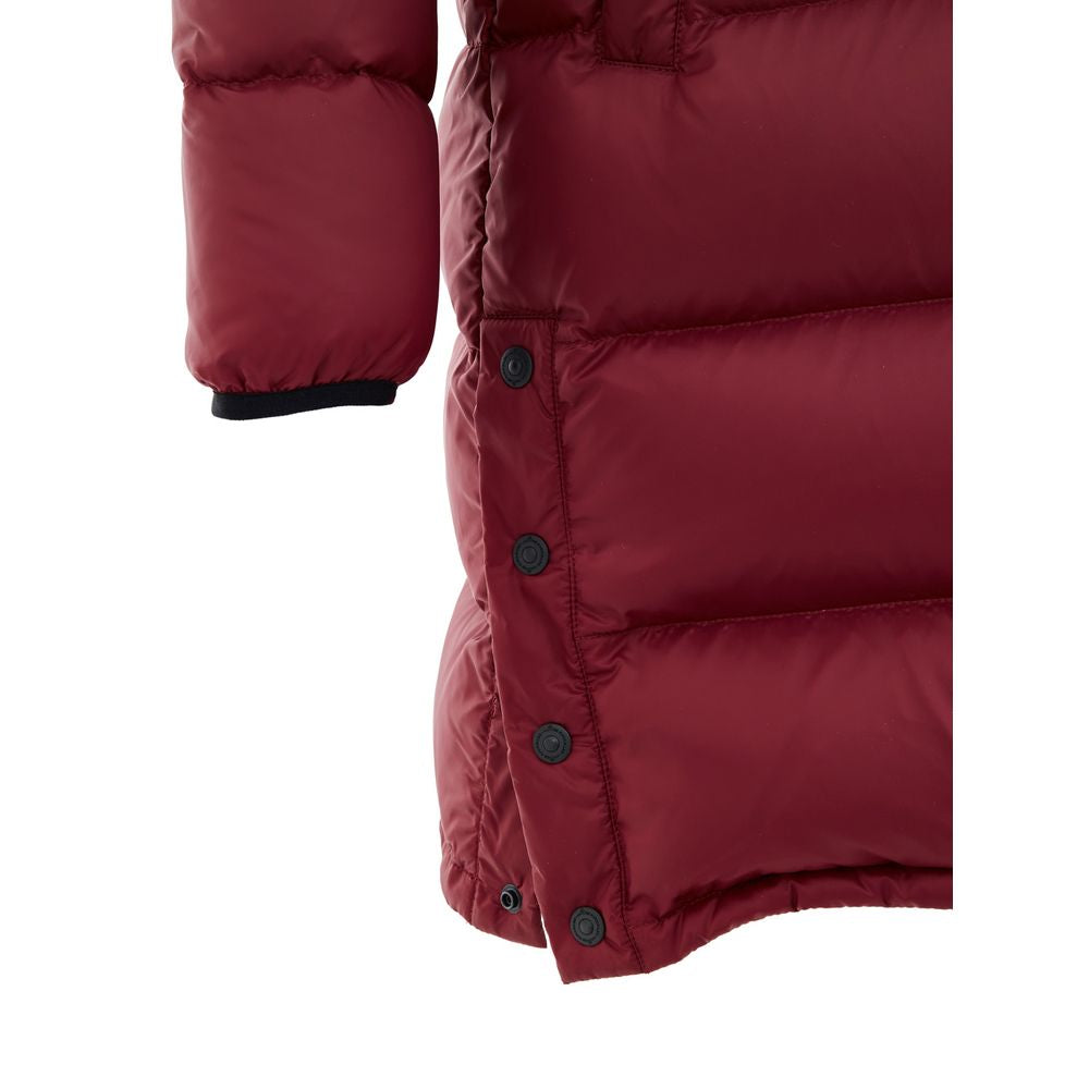 Bordeaux Cotton Full-Length Jacket - ventzia