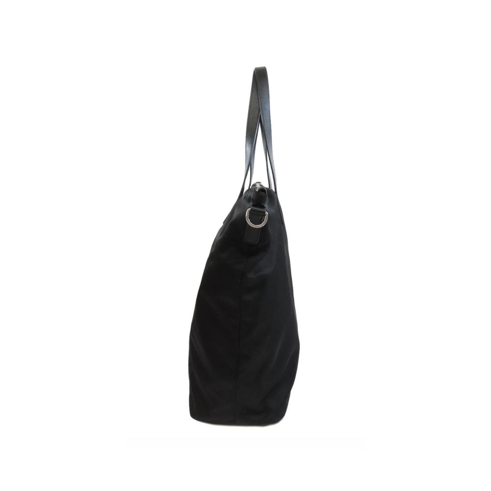 Black Nylon Tote Bag - ventzia