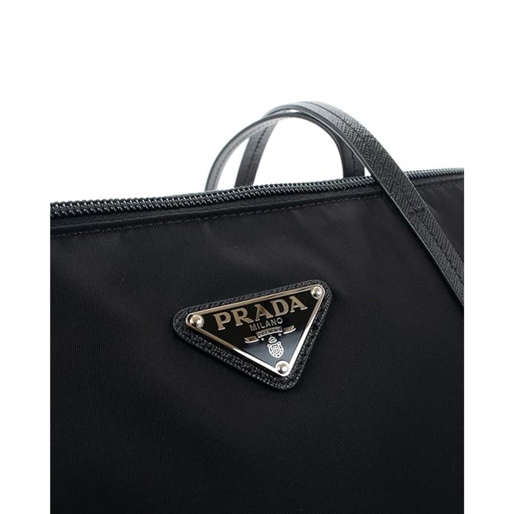 Black Nylon Tote Bag - ventzia
