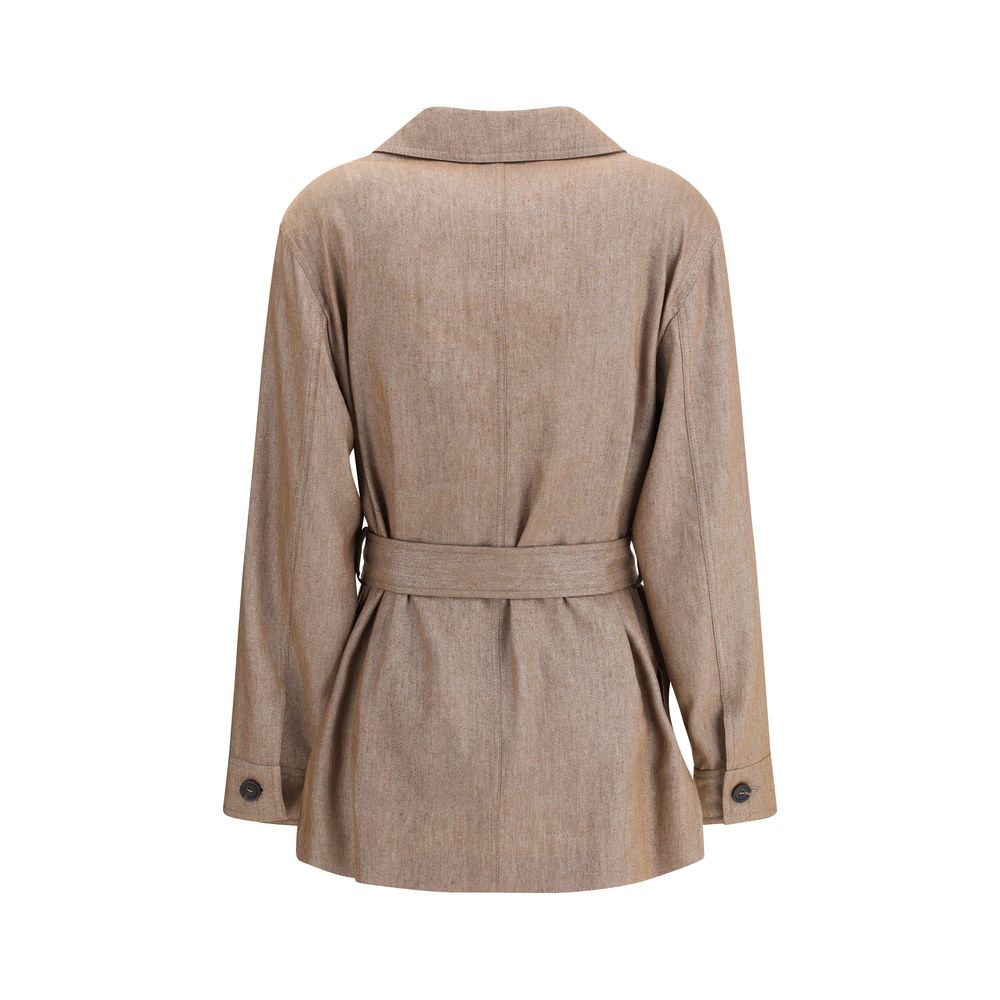 Brown Linen Coat - ventzia