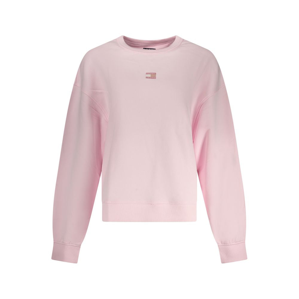 Pink Cotton Women Sweatshirt - ventzia