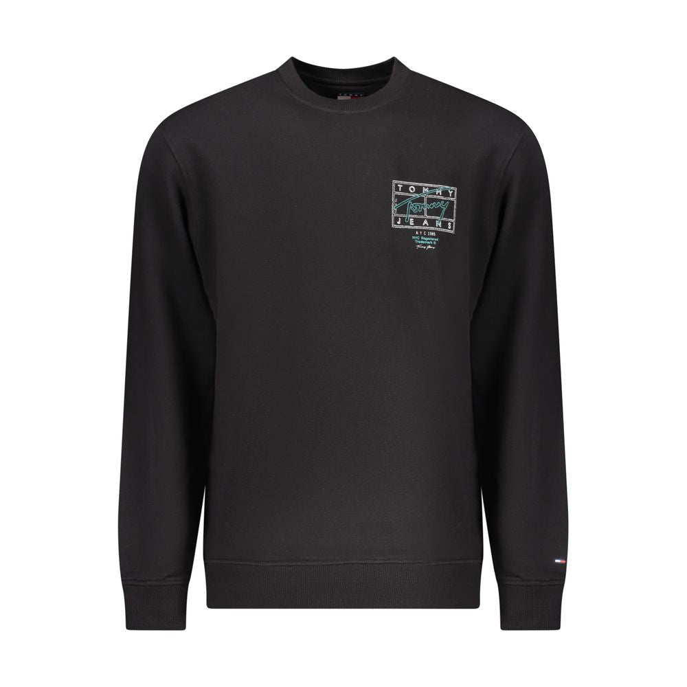 Black Cotton Men Sweatshirt - ventzia