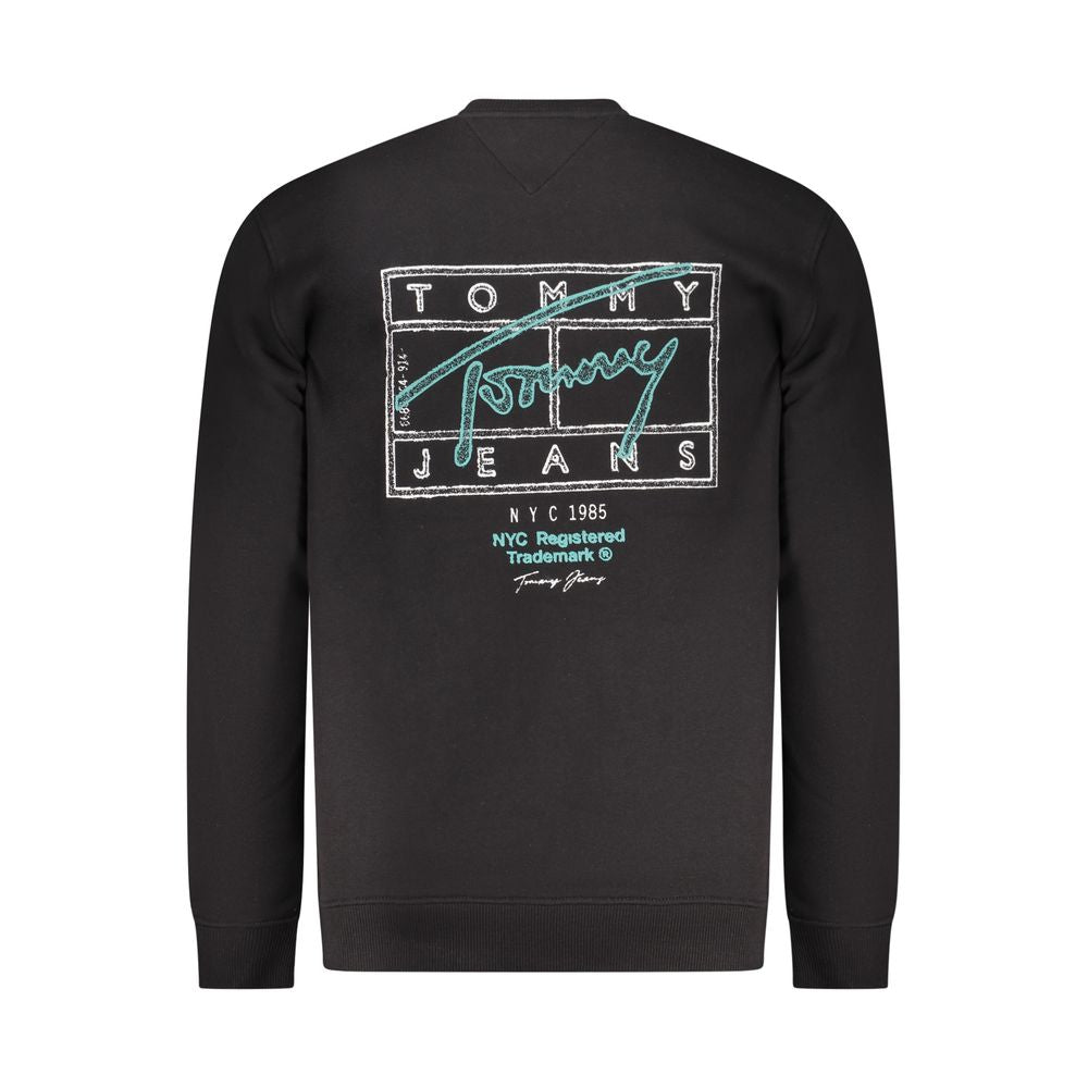 Black Cotton Men Sweatshirt - ventzia