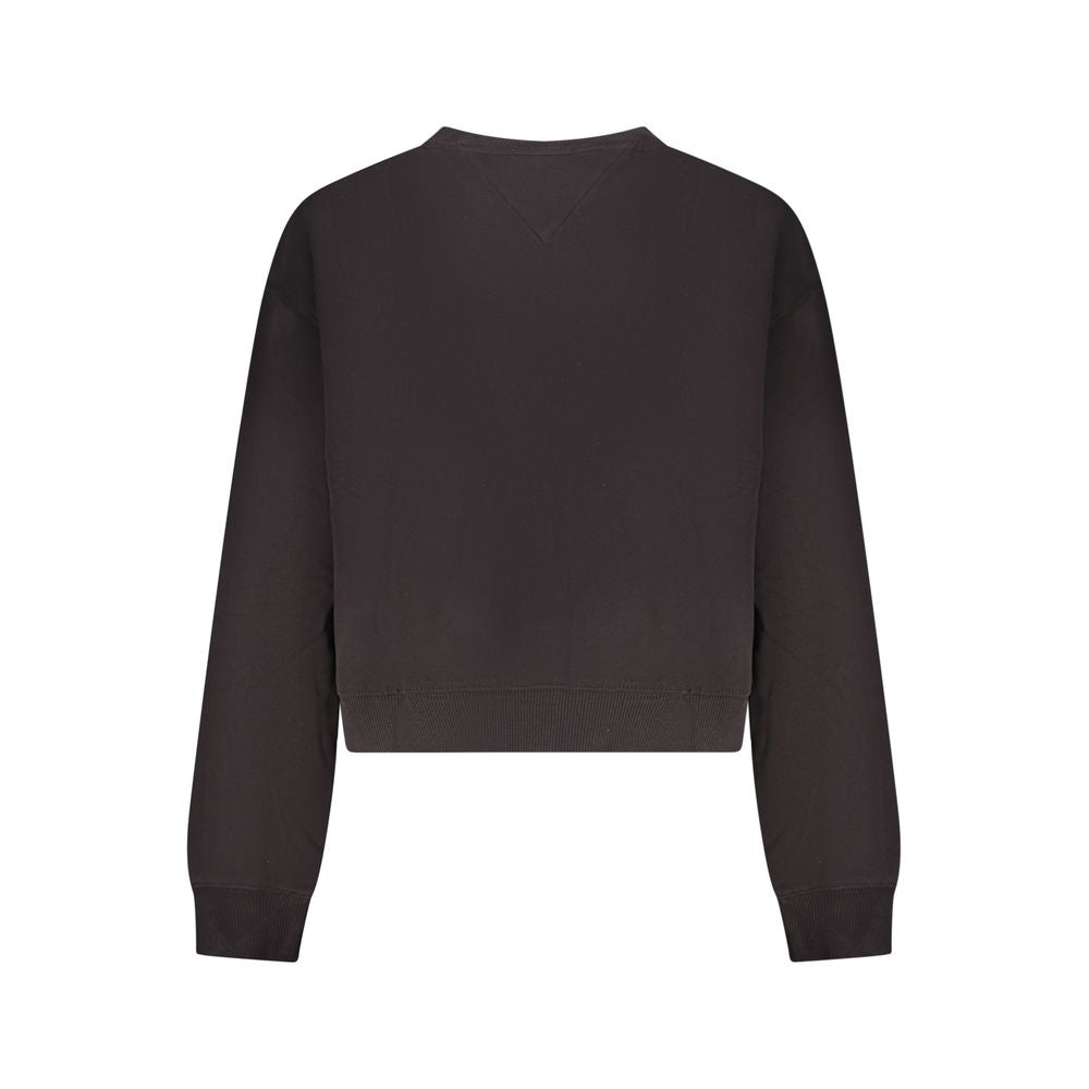 Black Cotton Women Sweatshirt - ventzia