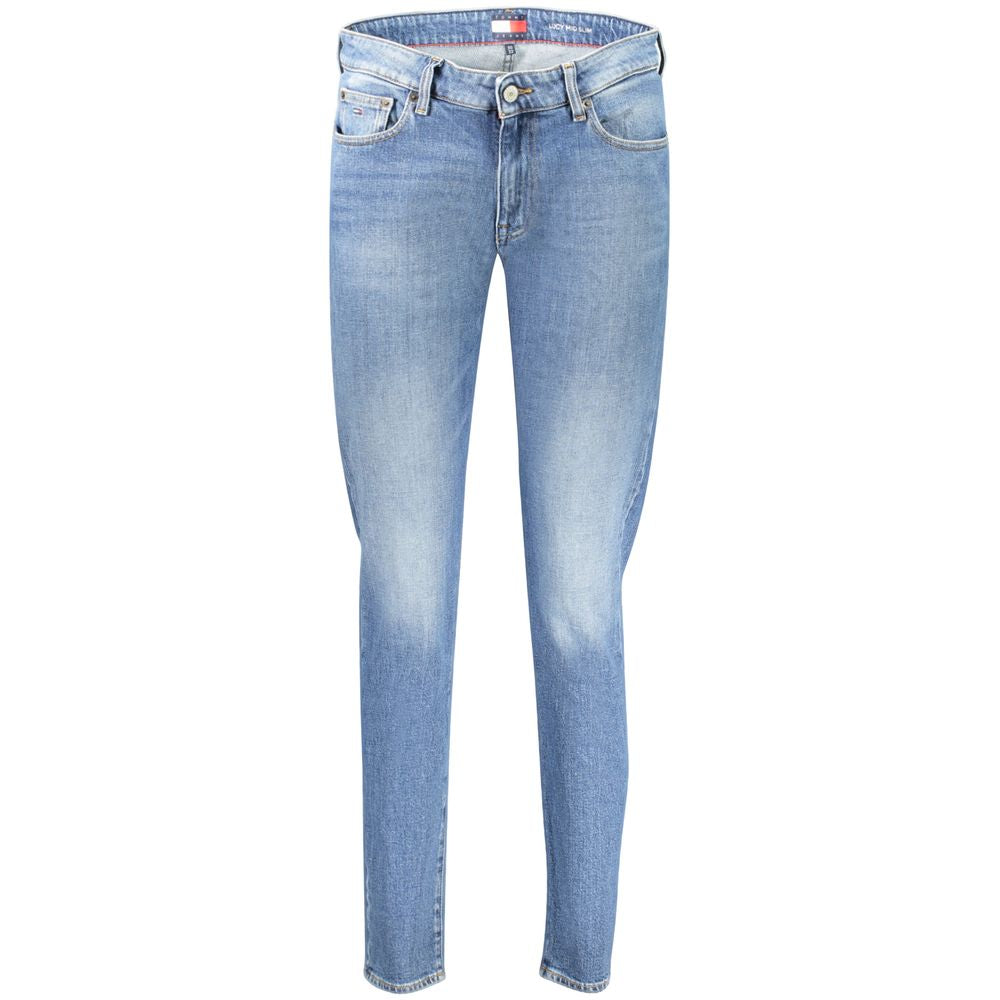 Blue Cotton Women's Slim Jeans - ventzia