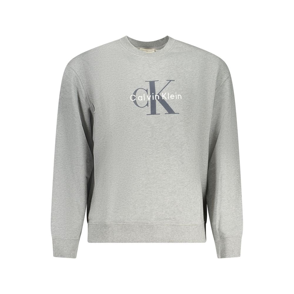 Gray Cotton Men's Sweatshirt - ventzia