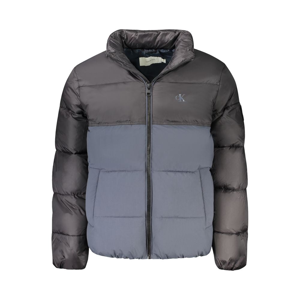 Blue Polyester Men's Jacket - ventzia