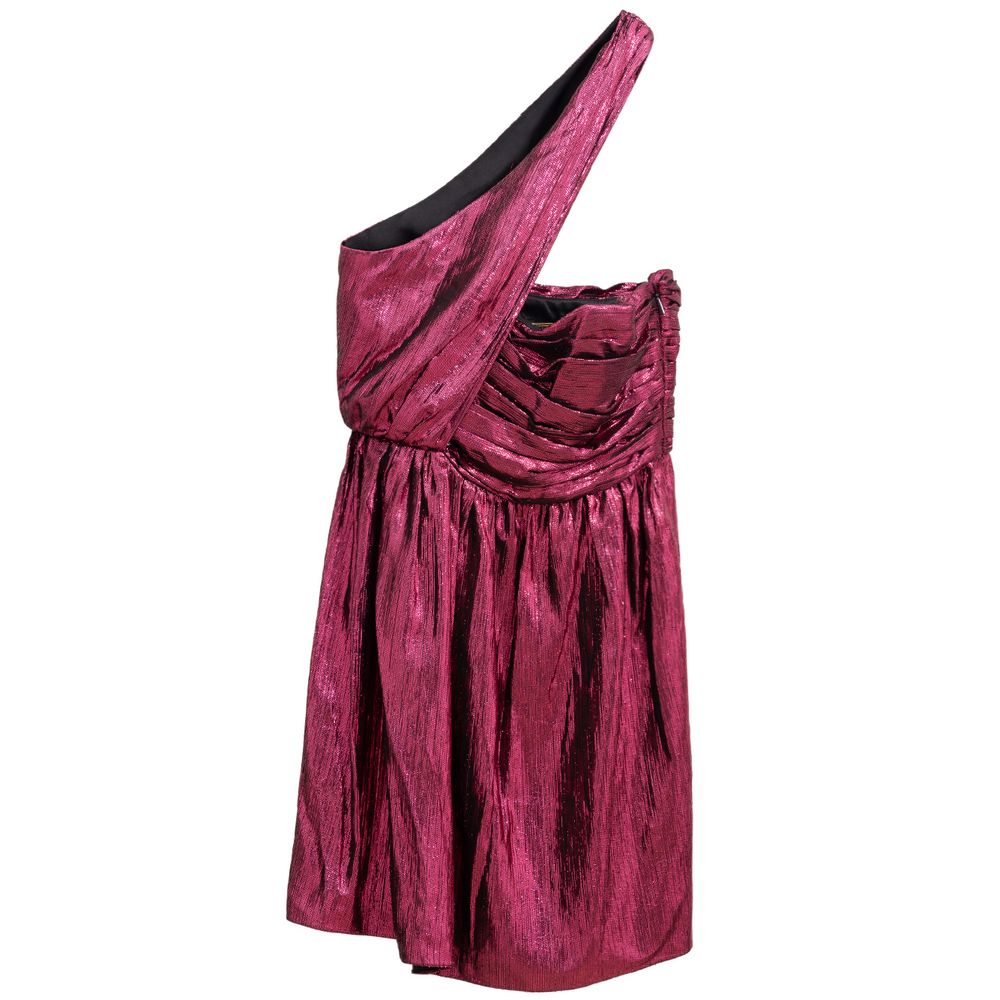 Fuchsia Viscose Short Dress