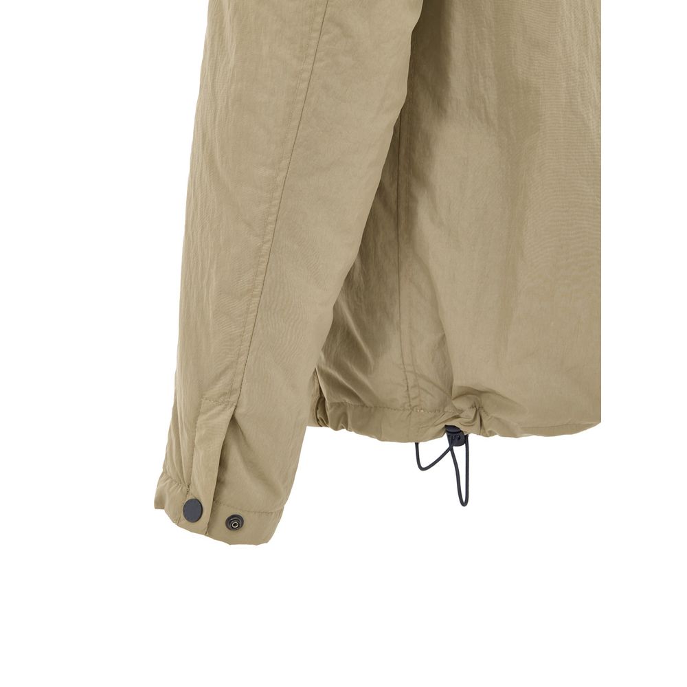 Beige Polyester Coat - ventzia
