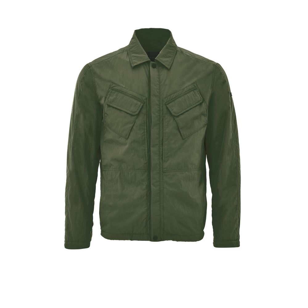 Green Polyester Coat - ventzia