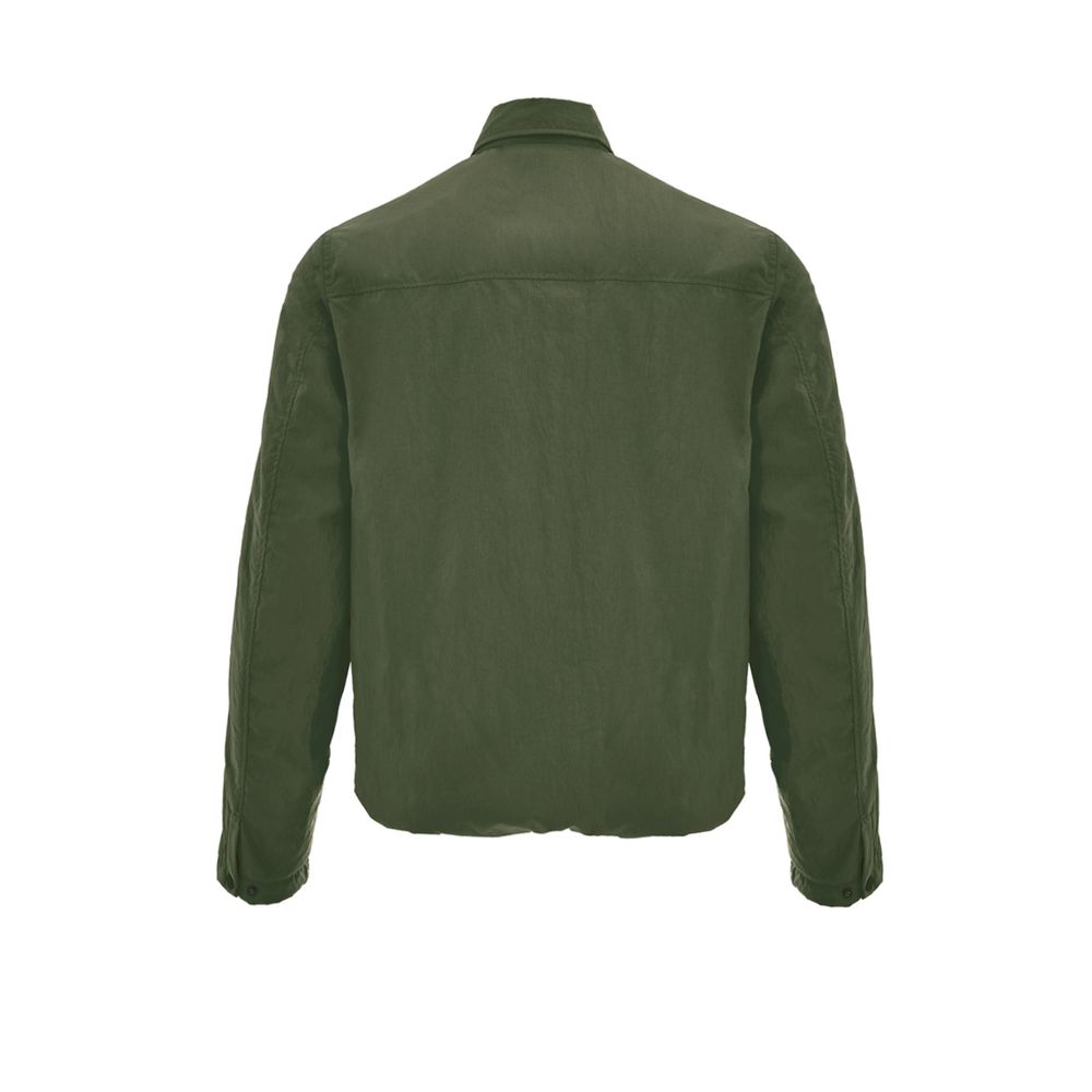 Green Polyester Coat - ventzia