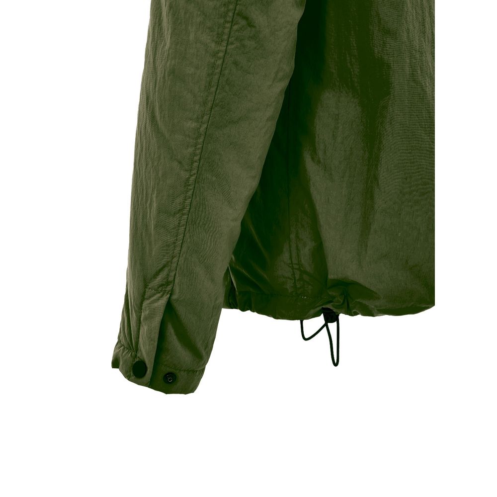 Green Polyester Coat - ventzia