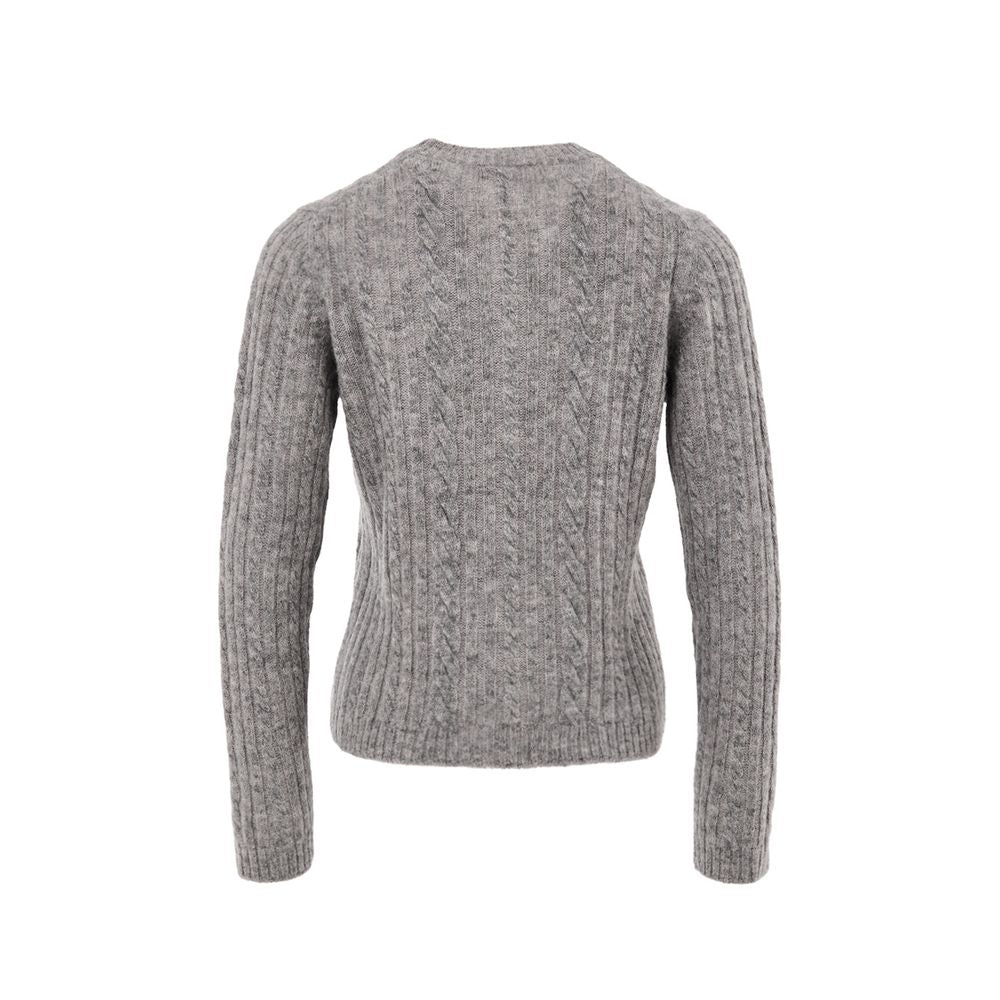 Gray Wool Cardigan - ventzia