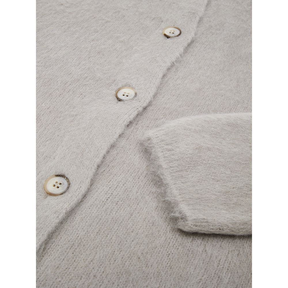 Beige Wool Cardigan - ventzia
