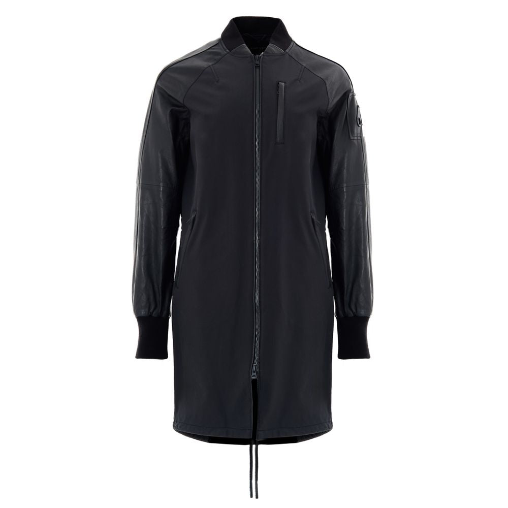 Black Cotton Parka - ventzia
