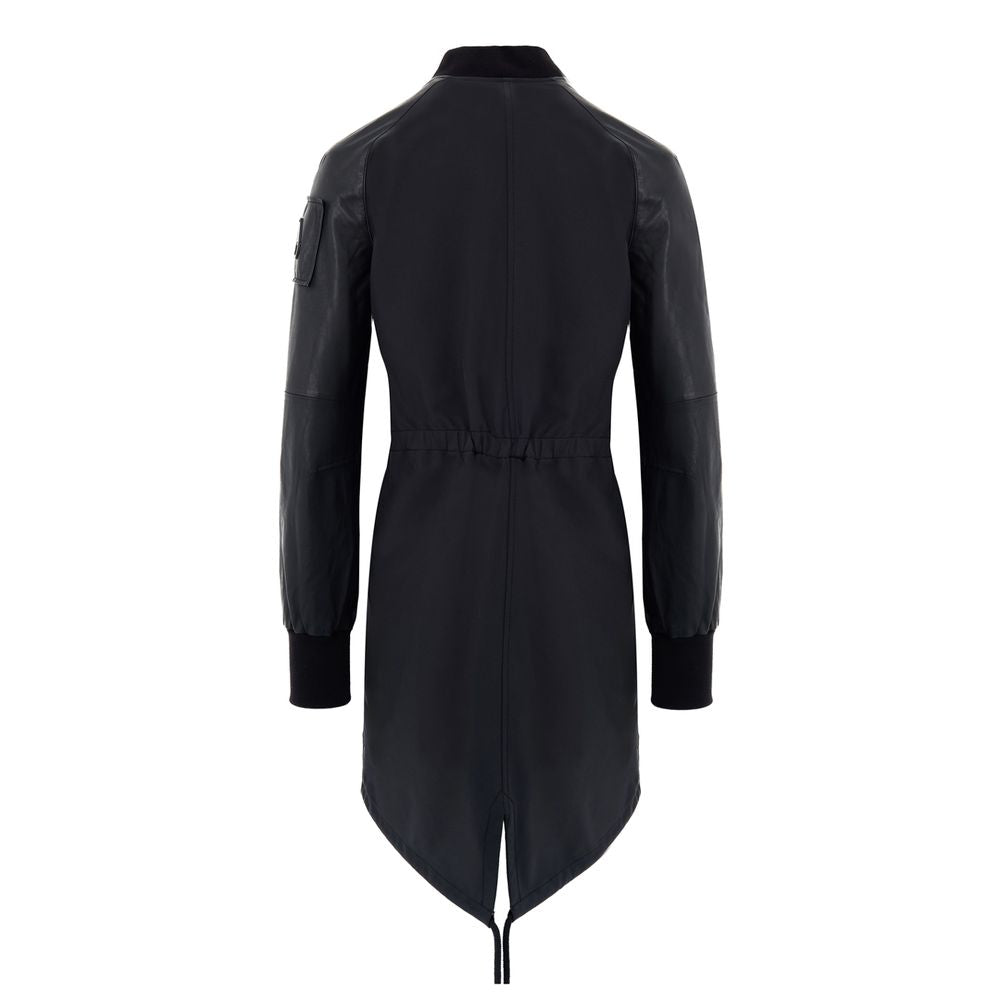 Black Cotton Parka - ventzia