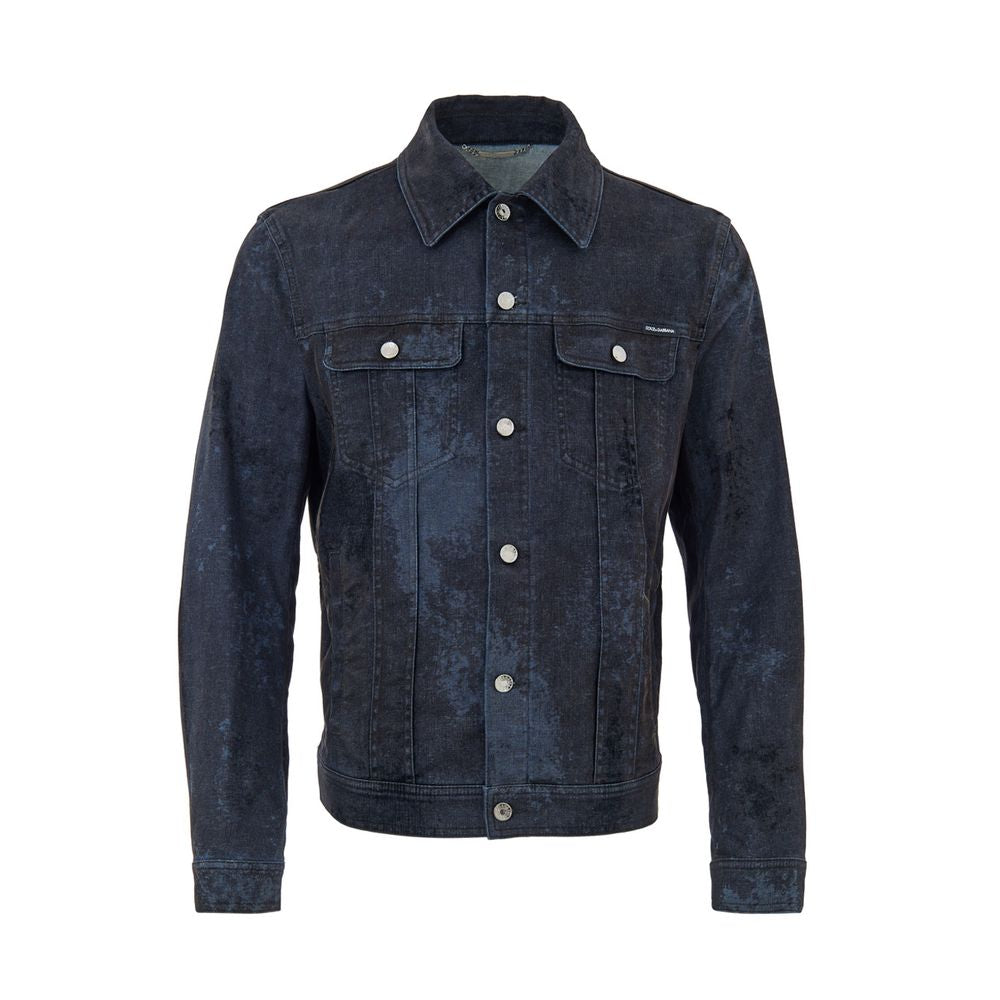 Gray Cotton Denim Jacket - ventzia