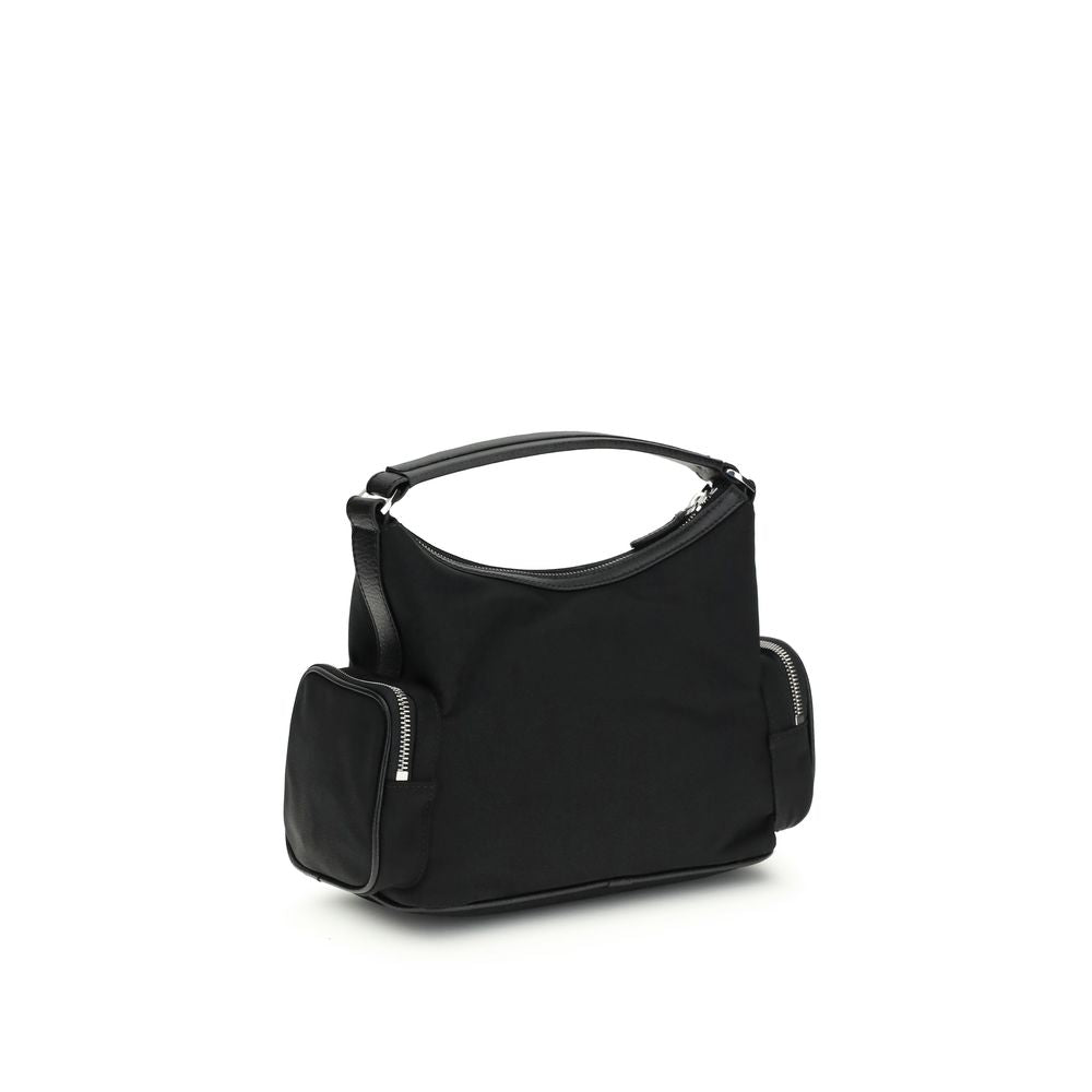 Black Other Fibres Shoulder Bag - ventzia