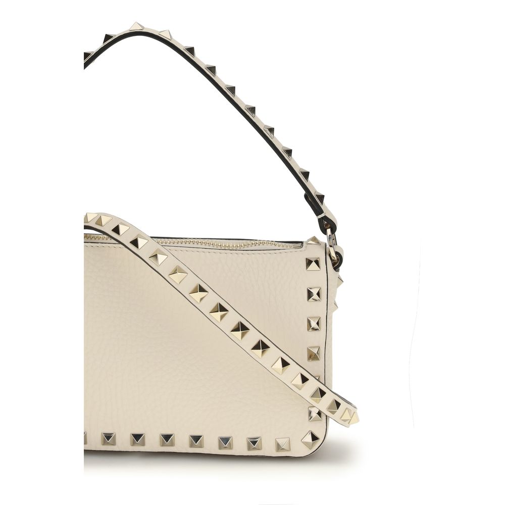 Beige Calf Leather Bos Taurus Shoulder Bag - ventzia