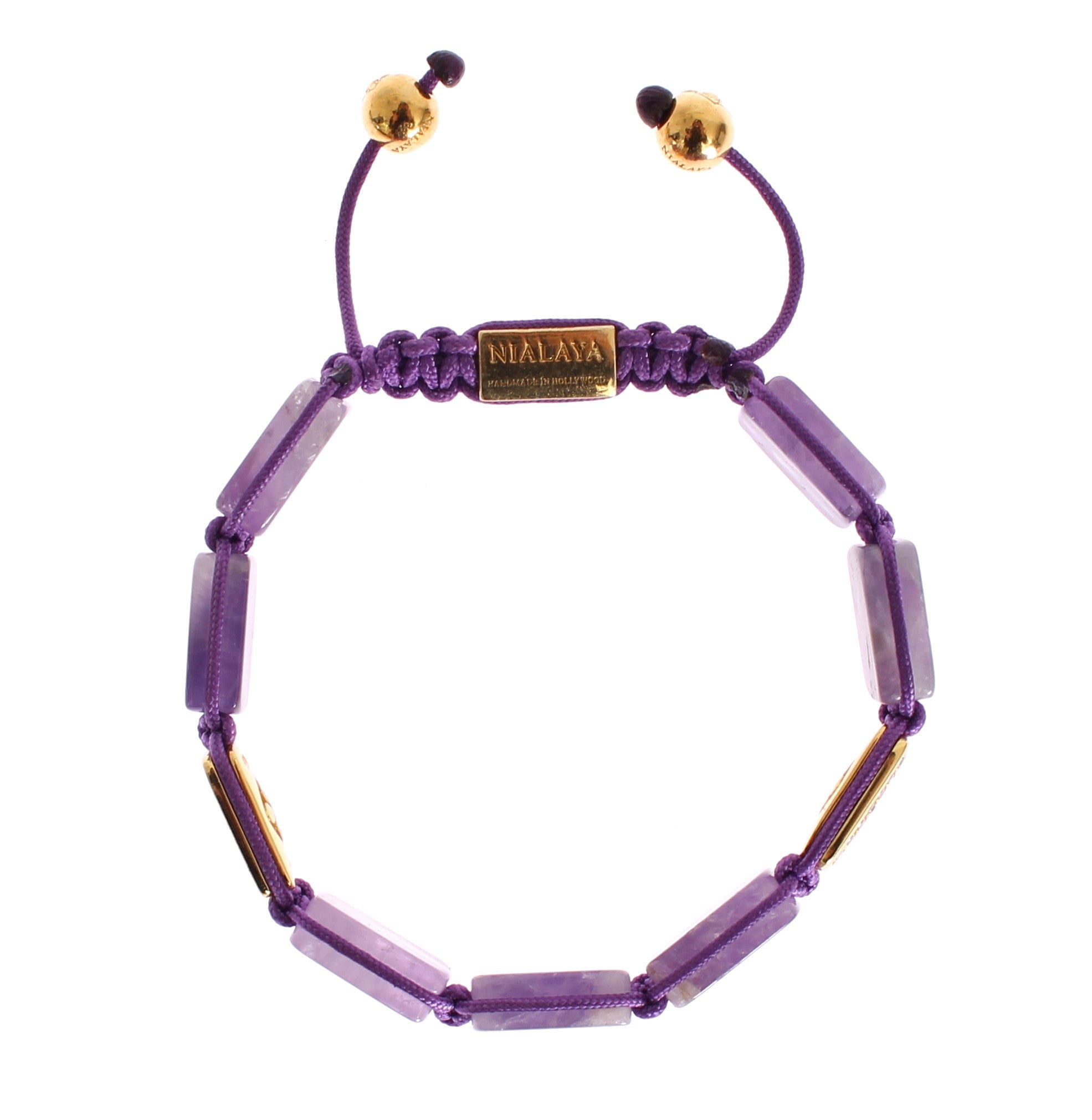 Dazzling Diamond Gold-Plated Amethyst Bracelet - ventzia