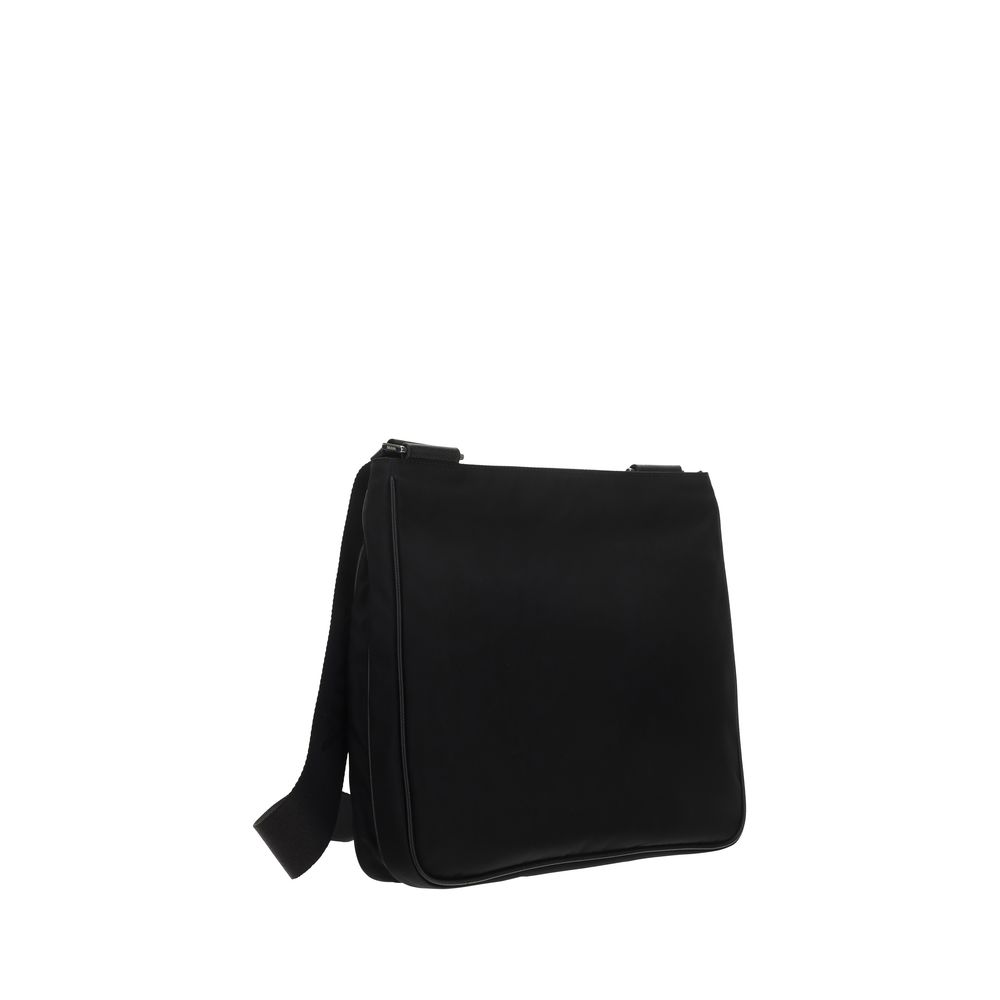 Black Nylon Shoulder Bag - ventzia