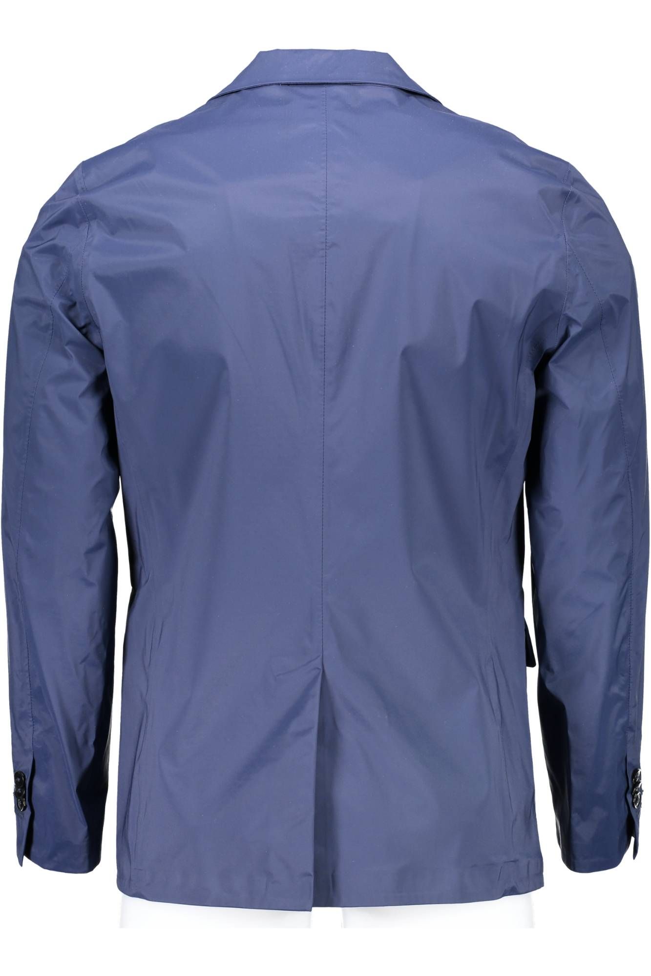 Blue Nylon Jackets And Coat - ventzia