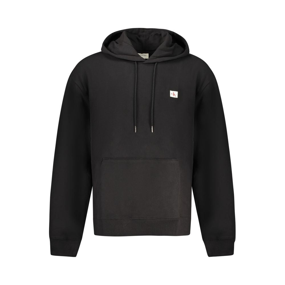 Black Cotton Men Hoodie - ventzia