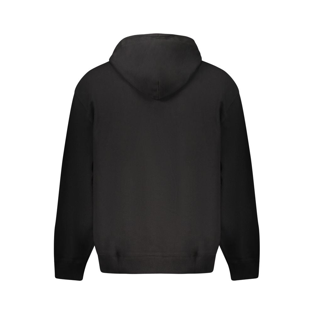 Black Cotton Men Hoodie - ventzia